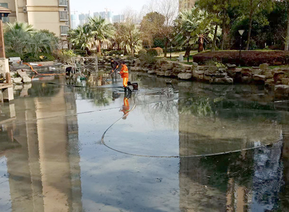 留坝景观池淤泥清理